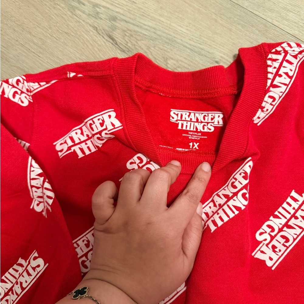 Stranger Things Red Women's Sweater - Picture 3 of 3